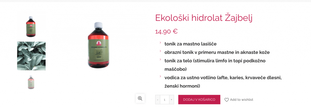 Ekološki hidrolat žajbelj
