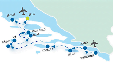 Cruises from Dubrovnik to Split
